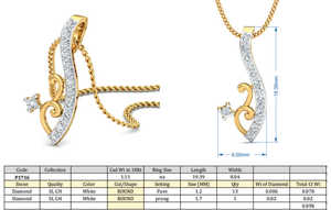 Minimal Wave Zircon Brass Pendant 18k Gold Plated Curved Geometric Wholesale Necklace For Women - Product Image 4
