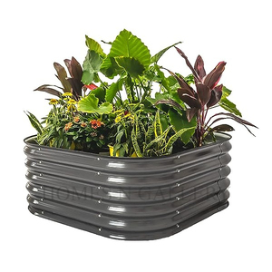 เตียงพับได้ทรงสี่เหลี่ยมทำจากโลหะชุบสังกะสีสำหรับตกแต่งสวนกลางแจ้ง - Product Image 4