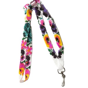 Lanières perlées de style Boho faites à la main sangles de cou en perles de rocaille personnalisées pour le travail et les cadeaux accepte les personnalisations - Product Image 2