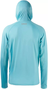 UPF 50 Pesca UV Sudadera con capucha Ligero Transpirable Hombres ropa de protección solar jersey de pesca ropa de pesca - Product Image 5