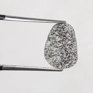 1.00 ct. Poivre de sel naturel gris-noir diamant plat coupé en tranche pour bague de fiançailles ou bijoux en diamant diamants en vrac pour elle - Product Image 1