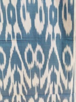 Tela Ikat de Algodón Ecológica Tejida a Mano, Tela de Uzbekistán para Prendas, Ropa de Cama, Decoración del Hogar y Accesorios para Bolsos