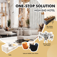 Ensemble de banquettes en cuir capitonnées de luxe pour hôtel et restaurant, avec table et chaises commerciales