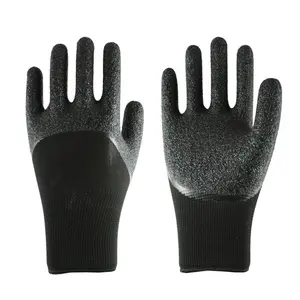 Sarung tangan buatan Tiongkok grosir sarung tangan grip mekanis dengan sarung tangan kerja dilapisi lateks 3/4 untuk pria