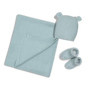Ensemble de 3 pièces vertes mignonnes : vêtements, couverture, chapeau, chaussettes - pour des sorties élégantes! - Product Image 1