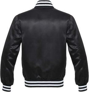 ODM OEM Service Men's Standard <b>Weight</b> Satin Oversized Bomber Jacket Custom Embroidery Street Style <b>Stand</b> Collar Quick Dry - Product Image 6
