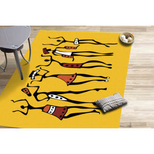 Tapis à motifs de danseurs africains, tapis imprimé, grand format, décoration de bureau, facile à nettoyer, avec poils doux - Product Image 3