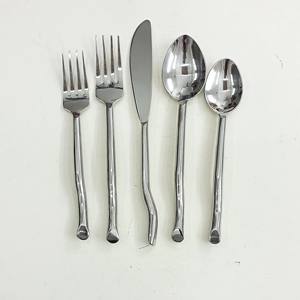 Spiral End Double Twisted Wire Handmade Handle Stainless Steel <b>Silver</b> Polished Metal Cutlery <b>Set</b> Mirror Shiny Polished <b>Silver</b> - Product Image 6