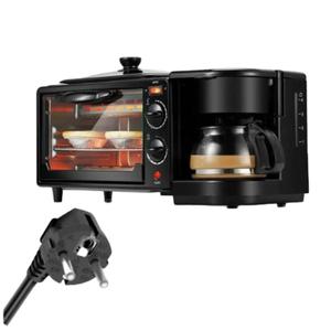 Machine à café et <span class=keywords><strong>petit</strong></span>-<span class=keywords><strong>déjeuner</strong></span> multifonction 3-en-1 pour la maison, four électrique 110V/220V, grille-pain et plancha - Product Image 4