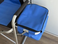 Chaise pliante moderne en acier inoxydable avec porte-gobelet mobilier d'extérieur pour les activités de jardin et le camping dans le parc