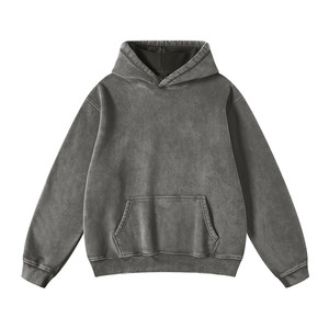 Streetwear personnalisé 100% coton 400GSM poids lourd lavé à l'acide à capuche pour hommes haute qualité hommes lavage à l'acide sweats à capuche - Product Image 1