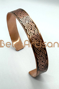 Handmade <b>Copper</b> Cuff Bracelet Pure <b>Copper</b> Brass Iron Healing Fashion <b>Bangles</b> for <b>Men</b> Women Magnets Included Direct From Nepal - Product Image 2