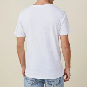 Camiseta con Cuello en V, Camiseta de Algodón Personalizada para Hombre, Camiseta de Moda de Manga Corta con Cuello Redondo de Alta Calidad, Logotipo Personalizado, Camiseta con Cuello en V Cómoda - Product Image 2