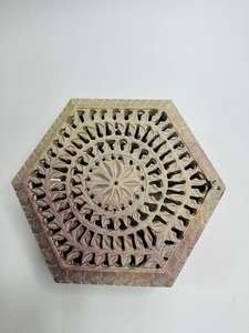 กล่องเครื่องประดับหินสบู่หรูหราดีไซน์ใหม่ทำมือแกะสลักทำด้วยมือหินอ่อนสีน้ำตาลสินค้าหรูหรา - Product Image 6