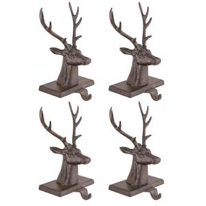 Support de bas de Noël en métal en fonte pour cheminée décor de vacances vintage classique design solide et durable - Product Image 2