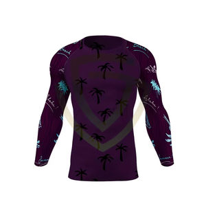 Rashguards Personalizados para Hombre, Transpirables, 100% Poliéster, Conjuntos de Rashguards de BJJ con Cuello en V, Secado Rápido, Alta Calidad, 180g, Manga Larga, Serigrafía - Product Image 1