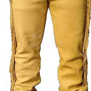 Chaps de cuero para hombre más vendidos de buena calidad, estilo informal ligero, gran oferta, MOQ bajo, patrón recto de cuero lavado - Product Image 5