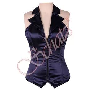 Fullbust Satin Collar Halter Neck with ribbon bow tie Corset 2024 Customized High Quality New Arrival Good Quality Corset