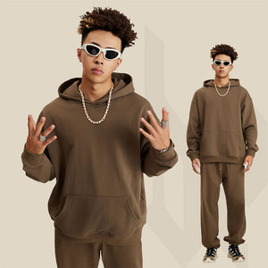 ODMOEM 2025 เสื้อฮู้ดดี้ผ้าฝ้าย 100% น้ำหนัก 450gsm สวมใส่สบาย ไม่มีลาย สีพื้น สำหรับฤดูใบไม้ผลิและฤดูใบไม้ร่วง สามารถสกรีนโลโก้หรือปักโลโก้ได้ - Product Image 1