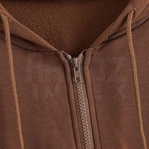 Sweat-shirts à capuche zippés en molleton 100% coton, décontractés, séchage rapide, respirants, couleur unie, pour l'hiver, prix raisonnable - Product Image 4