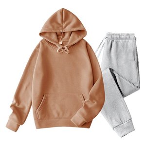 Survêtement 2 pièces pour homme, sweat-shirt à capuche doublé polaire, pantalon de survêtement, survêtement - Product Image 3