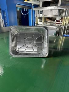 Fabricant vietnamien de récipients de cuisson en feuille d'aluminium Récipient en feuille d'aluminium demi-taille argenté avec couvercles - Product Image 2