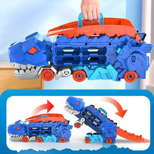 Camion de transport de dinosaures, jouet en plastique moulé sous pression, modèle de véhicule pour enfants, pour collection et jeu des garçons, Jouet Camion Dinosaure - Product Image 4