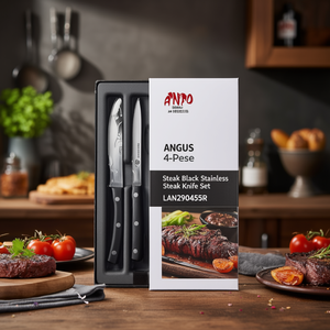 Juego de cuchillos para carne Inox 4 piezas ANGUS Negro LAN290455R - Product Image 3