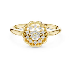 Anillo Solitario de Diamante Cultivado en Laboratorio, Redondo, en Oro Blanco de 14K para Mujer |   Ropa de Uso Diario |   Diamante Cultivado Nuevo Certificado por IGI de 0.09 Ct - Product Image 3