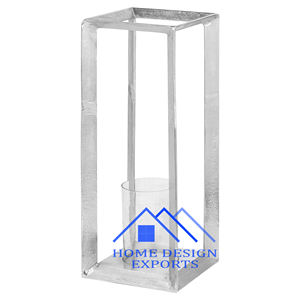 Bougie décorative de luxe pour la maison, en métal et en verre, bougeoir à bougie hurricane, vente chaude 2025 - Product Image 2