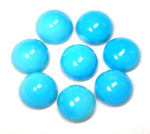 Cabujón turquesa redondo natural azul tamaño libre pulido a mano tamaño pequeño turquesa piedra preciosa suelta certificada mejor precio - Product Image 2