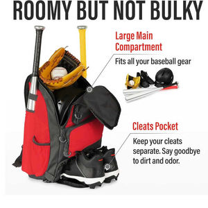 Mochila de Béisbol y Sóftbol Personalizada, Resistente al Agua, Unisex, Juvenil, Deportiva, con Cierre y Bordado - Product Image 6