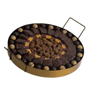 Bandeja de Chocolate de Lujo al por Mayor, Elegante Bandeja de Servicio de Metal Chapada en Oro, Chocolate Artesanal de Primera Calidad para Regalo, Precio Más Bajo - Product Image 1