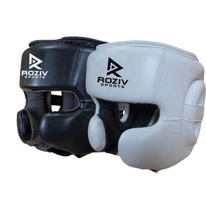Protection intégrale du visage en cuir PU pour boxe, réglable, avec visière transparente, unisexe adulte, personnalisable, prix de gros bas, haute qualité - Product Image 1