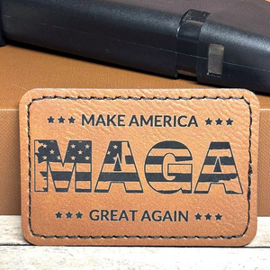 High End Leather <b>Patches</b> for Hats <b>Jackets</b> Bags Custom Embossed Logo Labels Durable Apparel Branding Tags - Product Image 5