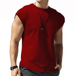 Camisetas para hombre, camisetas informales para hombre, cuello redondo, sin mangas, de Color sólido, camisetas deportivas de secado rápido, camisetas holgadas para hombre - Product Image 5
