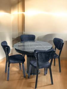 Table à manger ronde élégante conçue pour les maisons modernes combinant des matériaux haut de gamme de style 5 étoiles et la praticité quotidienne - Product Image 2