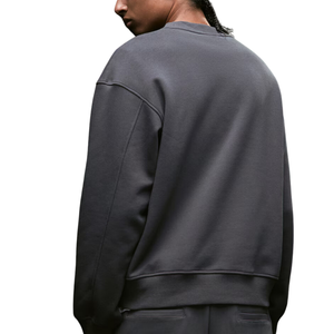 Sweat-shirt pour homme en mélange de coton de haute qualité, col rond, style décontracté, couleur et logo personnalisables, pour l'hiver, effet délavé - Product Image 2