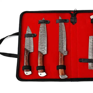 Juego de Cuchillos de Chef Profesionales Burraq de 5 Piezas, Hechos a Mano con Acero de Damasco, Mango de Madera, Ambidiestros, Aptos para Lavavajillas, Regalo Moderno - Product Image 2