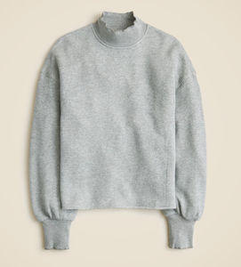 Sudadera de rizo de algodón francés para mujer Color liso bordado cuello simulado estilo informal de gran tamaño para primavera Otoño Invierno - Product Image 5