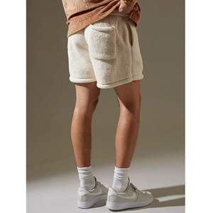 กางเกงขาสั้นลำลองผู้ชายเอวกลาง รุ่นปี 2025 ผ้าฟลีซระบายอากาศ ทอลายเรียบ กระเป๋าคู่ ลายเพ้นท์ ผ้าฝ้าย 100% - Product Image 3