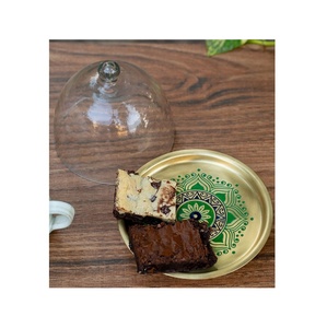 Support à gâteau rond en métal imprimé en laiton avec fabricant de verre grossiste outils à gâteau support à gâteau en alliage d'aluminium maison et décoration - Product Image 2