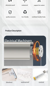 Stores à rouleau zébrés stores sur mesure cantonnières pour fenêtres portes coulissantes Patio portes françaises pour bureau à domicile - Product Image 5