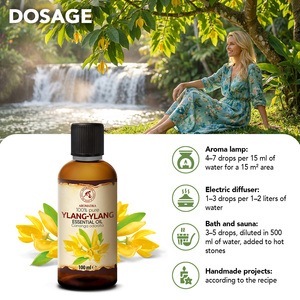 Aromatika Huile Essentielle d'Ylang-Ylang 100% Pure 100ml Aromathérapie Naturelle Huile de Fleur de Cananga Odorata Huile Essentielle Composée - Product Image 4