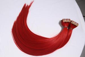 Băng trong phần mở rộng Tóc Màu Đỏ 100% tóc con người (tóc thô) Nhuộm (màu tùy chỉnh có sẵn) tự nhiên nhìn nóng bán 2025 - Product Image 3