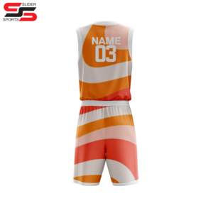 100% polyester tissu à séchage rapide maillot de basket-ball Logo personnalisé uniforme de basket-ball pour hommes uniforme doux et confortable - Product Image 2