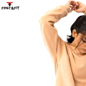 Último diseño Winters Jumper 100% algodón cuello redondo sudaderas Casual logotipo personalizado pulóver sudadera para mujer - Product Image 4