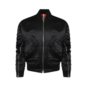 Tropicana Nights Satin Bomber Estampados de palmeras exóticas y ajuste relajado para vacaciones-Glamour listo hecho en Pakistán - Product Image 1