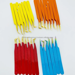 Meilleures pinces à extensions de cils professionnelles en acier inoxydable à pointe en fibre, antistatiques, antimagnétiques, durables, prise parfaite, antidérapantes - Product Image 1