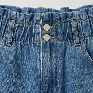 Wholesale <b>Women</b> Customized Color Flat Front High Waist Vintage Denim Pants Cotton Quality Hot Sale Stylish Trousers Ladies Wear - Product Image 4